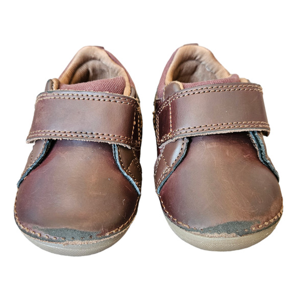 Stride Rite Jodie Leather Shoes Brown Toddler Size 4 - Picture 3 of 9